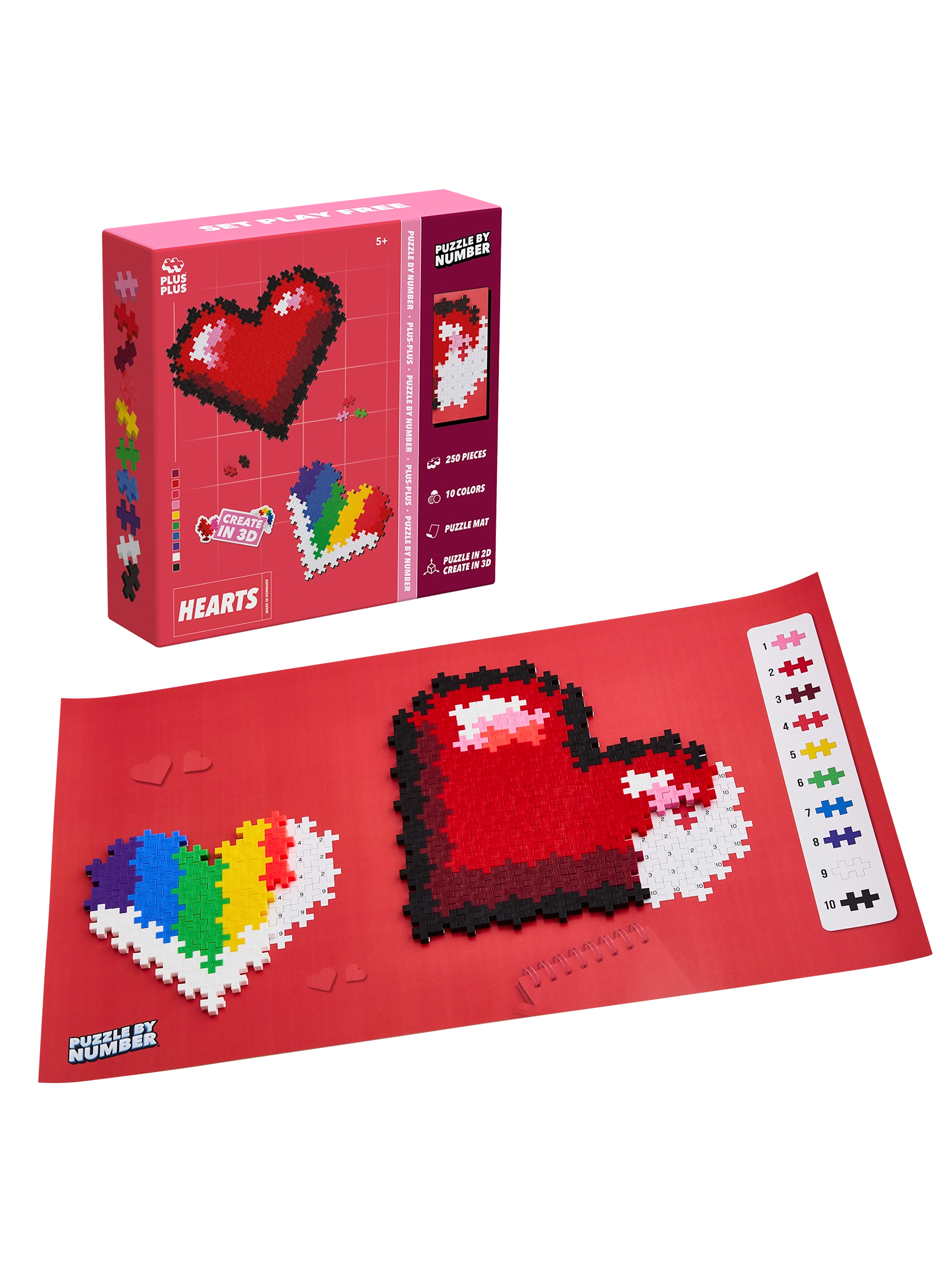 Puzzle By Number - Hearts